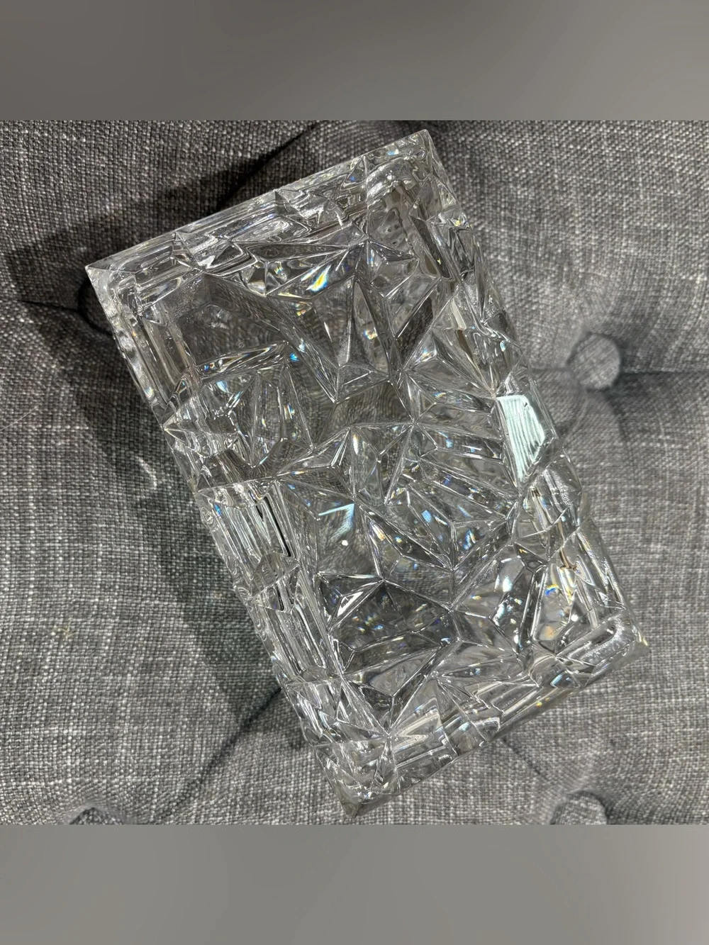 Vintage Tiffany & Co. Rock Cut Crystal Jewlery Box 
Excellent Condition - Picture 4 of 13